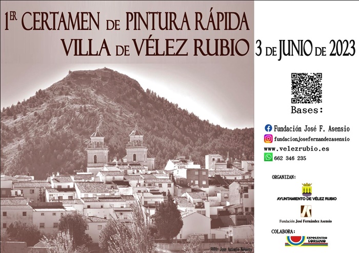 EL AYUNTAMIENTO DE VÉLEZ RUBIO Y LA FUNDACIÓN JOSÉ FERNÁNDEZ ASENSIO ORGANIZAN EL PRIMER CERTAMEN DE PINTURA RÁPIDO VILLA DE VÉLEZ RUBIO.